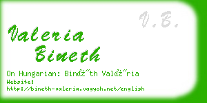 valeria bineth business card